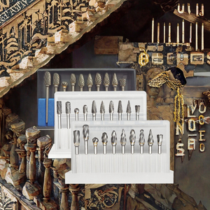 Công Nghiệp 10 cái tập tin quay Mài bit thiết lập tungsten <span class=keywords><strong>carbide</strong></span> burr 3 mét Shank 4 5 6 mét cắt đường kính duy nhất đôi răng cắt - Product Image 2