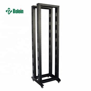 Gabinete de Recinto de Estante de Profundidad Estándar 27U Sin Puertas Y Paneles Laterales Estante de Marco Abierto Doble de 4 Postes - Product Image 4