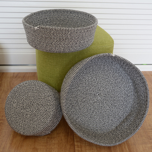 Droit Ontwerp Katoenen Touwbakmanden Lege Opbergdozen Voor Geschenken En Dekens - Product Image 2