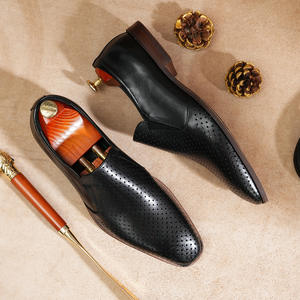 Sandales décontractées pour hommes JiuZhou C1-14-18, élégantes et respirantes, en cuir véritable, antidérapantes, style Oxford - Product Image 2