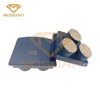 Outils de meulage de rondelle de diamant de segment rond de cercle triple de béton de trapèze pour la machine de PHX