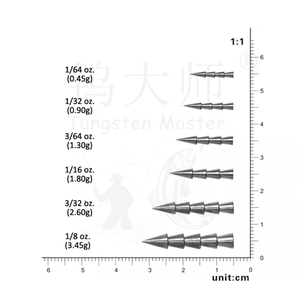 Poids de pêche en tungstène pour la pêche au bar, poids de type crayon, poids Neko, poids Texas Rig, poids <span class=keywords><strong>Drop</strong></span> <span class=keywords><strong>Shot</strong></span>, poids Punch, poids Wacky, poids pour la pêche au crapet et à la <span class=keywords><strong>truite</strong></span> - Product Image 3