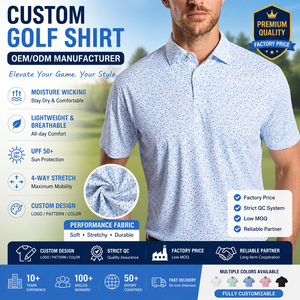 Polo da Golf Personalizzata con Logo, Stampa a Sublimazione, Asciugatura Rapida, Anti-Odore, Leggera, in Poliestere, Vestibilità <span class=keywords><strong>Slim</strong></span>, Maglietta Performante Dry <span class=keywords><strong>Fit</strong></span> - Product Image 1