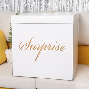 Scatola <span class=keywords><strong>Regalo</strong></span> Grande 50x50x50cm con Palloncini a <span class=keywords><strong>Sorpresa</strong></span> per Anniversari e Matrimoni - Scatola Esplosiva di Grandi Dimensioni - Product Image 4