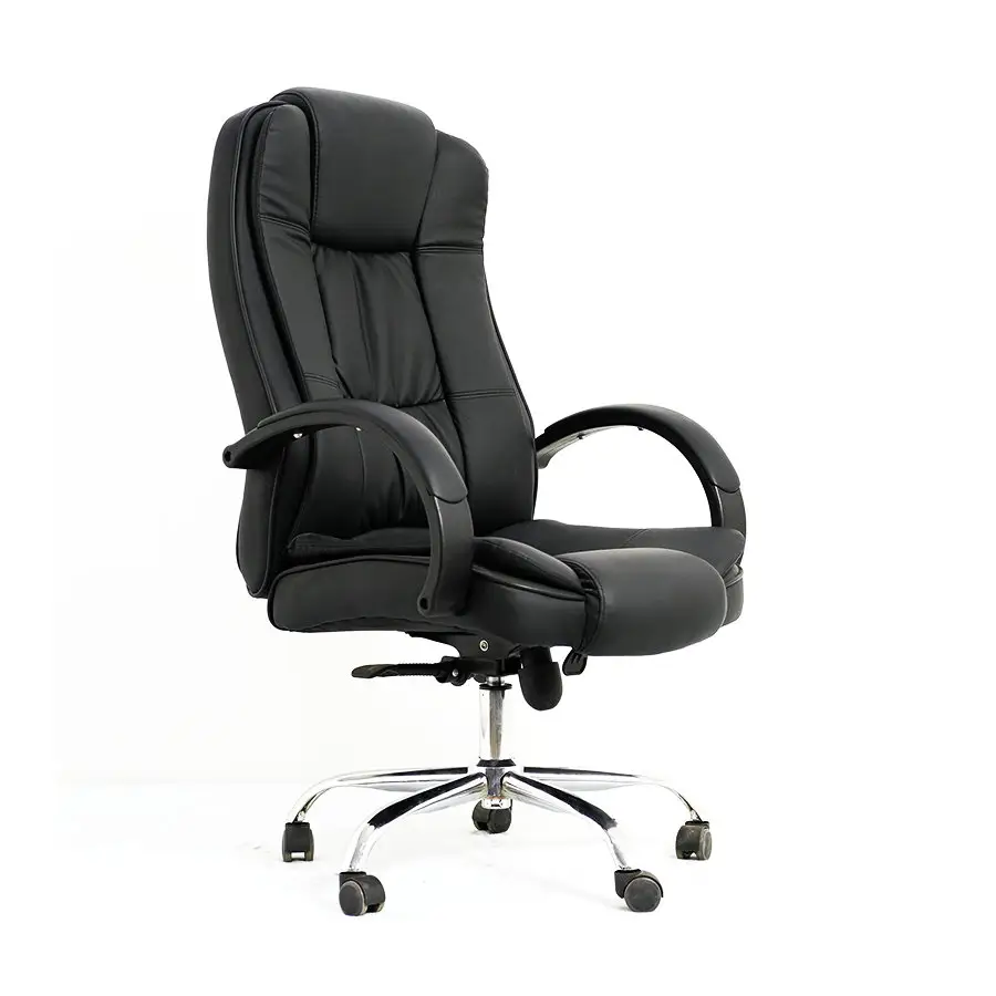 Comode sedie da ufficio esecutive ergonomiche BOSS in pelle PU Sillas Oficina girevoli con base cromata