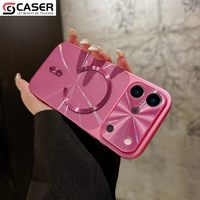 Coque de téléphone magnétique Aurora Electroplating avec découpe précise pour l'appareil photo, protection intégrale antichoc pour iPhone 13-18