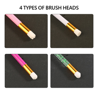 Brosse de nettoyage pour cils avec manche pailleté, brosse de nettoyage pour extensions de cils, outil de nettoyage en profondeur des pores du nez, brosse anti-points noirs