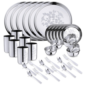 Assiette Ronde à Snacks en Acier Inoxydable Noir Poli de Haute Qualité, Design Moderne, Incassable, pour Mariages - Product Image 1