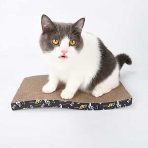 Rascador para Gatos 46.5x23x12cm, Diseño de Ondas, Patrón Figurativo, Resistente al Desgaste, Cartón Corrugado Grueso, Juguete para Mascotas - Product Image 1