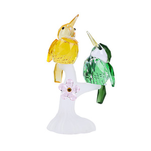 Darzelle <b>Crystal</b> Kingfisher Hummingbird Decorative Figurine Glass <b>Animal</b> Print Home Decoration Craft Gift - Product Image 3