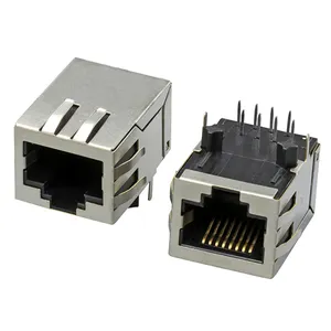 10/100Base-T以太网rj45连接器，带弹片rj45模块化插孔rj45 8针母连接器
