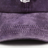 Casquette de baseball unisexe en polyester, brodée main motif squelette délavé, visière plate réglable, style snapback, pour occasions décontractées et fêtes