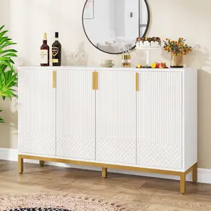 Tribesigns Modern Coffee Bar Cabinet Storage Cabinet for Dining Room Luxury Wooden Buffet Sideboard Cabinet