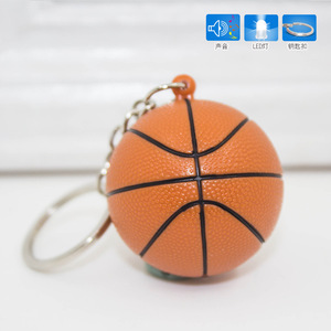 Porte-clés de <span class=keywords><strong>basket</strong></span>-ball LED, cadeau créatif, vocalisation, lumineux, dessin animé, ornement suspendu pour clé de voiture, pendentif personnalisable - Product Image 5