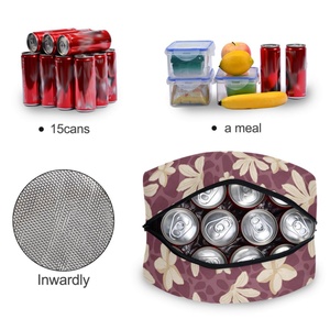 Hawaiian Fashion Stylish Naupaka Flower Custom Design Insulation Thermal <b>Tote</b> Cooler <b>Lunch</b> <b>Bag</b> for Picnic Office Worker - Product Image 5