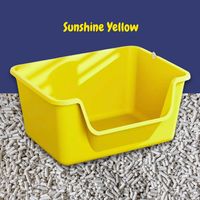 Produits pour animaux de compagnie, toilette pour chat, bac à litière pour chat extra-large, écologique, durable, en PP, avec un design ouvert anti-éclaboussures, pour les familles multi-chats