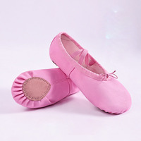 Chaussures de danse pour enfants Chaussures de danse à lacets et en toile Chaussures de yoga pour tout-petits adultes Ballet