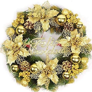 Flores Artificiales de Poinsettia con Brillo para Navidad, Decoraciones para el Hogar, Venta al por Mayor, Cabezas de Flores Artificiales de Baby Breath - Product Image 5