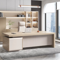 Nouvelle combinaison de bureau et de chaise de style moderne et simple pour directeur, avec finition sans peinture en PVC