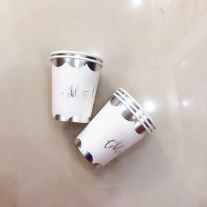 Vasos de Papel, Platos de Papel, Servilletas y Pajitas con Estampado Dorado en Caliente, Vajilla Desechable para Fiestas de Cumpleaños - Product Image 5