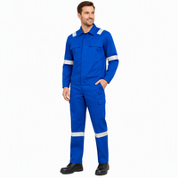 Ensemble de vêtements de travail deux pièces 100% coton printemps-automne bleu royal KT-CQ1004