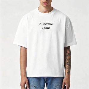 เสื้อยืดโอเวอร์ไซส์แขนสั้นผ้าฝ้าย 100% หนา 305GSM สำหรับผู้ชาย รุ่น Heavyweight Essentials  เสื้อยืดเปล่าสำหรับสกรีนโลโก้ตามสั่ง - Product Image 1