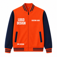 Veste de baseball universitaire personnalisée avec logo brodé, streetwear pour hommes et femmes, vintage, imperméable, col montant classique, coupe-vent