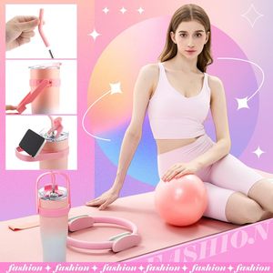 CZFIT 7 Pcs Pilates Essentials Kit for Women Home Workout Pilates Equipment <b>Ring</b> and Ball Set - Product Image 3