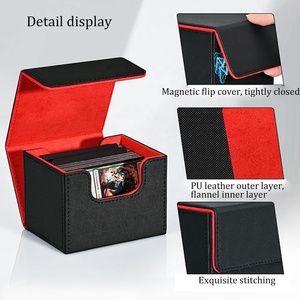 Boîte de rangement magnétique Torson 140+ en cuir PU pour cartes MTG Commander TCG, étui pour cartes à collectionner Pokémon YuGiOh - Product Image 4