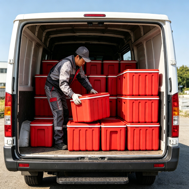 50% Cost Cut 23L PP Insulated Food Carrier Half Weight of Rotomolded Boxes High Efficiency Catering Thermal Box for Delivery