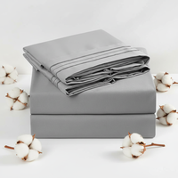Ensemble de literie de luxe hypoallergénique 100% coton, ensemble de draps à poches profondes