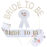 Bachelorette Party mariée à être accessoires ensemble mariée à être ceinture, lunettes, voile de mariée et jarretière de jambe pour mariage