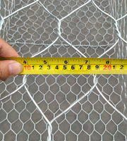Panier gabion hexagonal en fil d'acier galvanisé, maille tissée, cages à pierres, découpe et pliage, pour rivage de rivière, directement du fabricant