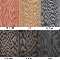 146*24mm haute résistance Installation facile WPC Grain de bois extérieur Decking