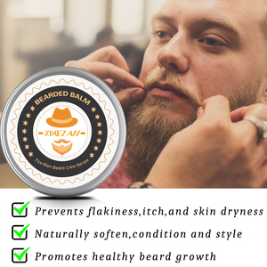 Kit de baume à barbe avec logo personnalisé kit de toilettage à l'huile de beurre de karité huile et baume de croissance de barbe <span class=keywords><strong>pour</strong></span> hommes noirs soin de <span class=keywords><strong>la</strong></span> <span class=keywords><strong>moustache</strong></span> - Product Image 3