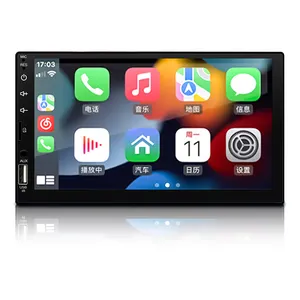 Roadjoy Carplay 7 ''カーラジオ2DinオーディオステレオFMBTワイヤレスリモコンカーMP5ラジオプレーヤーサポートTFカードUSBTF/AUX