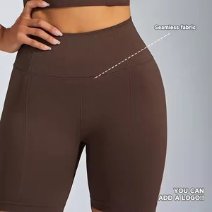 Pantaloncini da corsa elastici a vita alta da <span class=keywords><strong>donna</strong></span> Luckpanther pantaloncini da allenamento <span class=keywords><strong>sportivi</strong></span> elasticizzati pantaloncini da ginnastica ad asciugatura rapida e atletica senza cuciture - Product Image 2