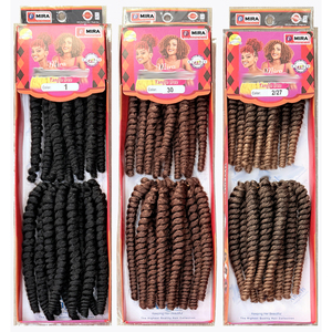 2 Paquetes de Cabello Sintético para Trenzas Afro Kinky Twist Havana Curl Pre-enlazado de 8 Pulgadas y 250g, Extensiones de Cabello para Trenzas Estilo Rizo Español - Product Image 5