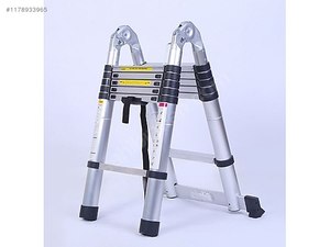 Scala Telescopica Pieghevole in Alluminio <span class=keywords><strong>PULETE</strong></span> di Alta Qualità, Design a Giunto di Bambù, Certificata EN131, Capacità di Carico 150kg, per Uso in Villa - Product Image 2