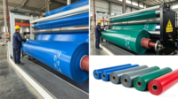 Rouleau de tissu bâche en vinyle enduit PVC vert Jinlong 600 g/m², rouleau de tissu enduit PVC 600 g/m², vente en gros, usage industriel 510G