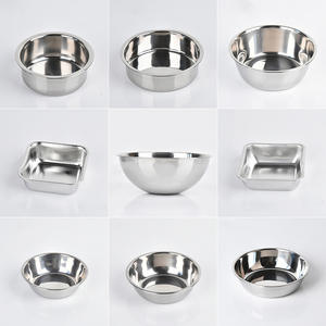 Bol pour animaux de compagnie en acier inoxydable 304, plat à nourriture pour chiens et chats, couleur argent, bol d'alimentation durable avec doublure intérieure, distributeur automatique - Product Image 2