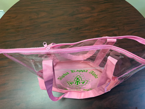 Velta Sigma Greek Sorority прозрачный ПВХ регулируемый ремешок Красный для сумки через плечо сумка через плечо-рекламный пластиковый пакет - Product Image 2