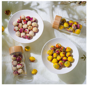 Té de Flores Artesanal en Lata, Té de Rosas, Té de Crisantemo Blanco, Té de Jazmín, Bola de Lirio, Bola de Flores de <span class=keywords><strong>Dragón</strong></span>, 100% Natural para Regalos - Product Image 4