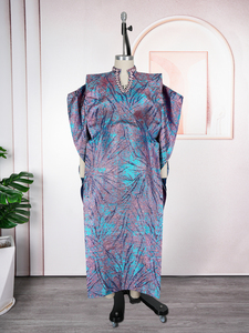 S10769 Vêtement en polyester de haute qualité à imprimé <span class=keywords><strong>africain</strong></span>, style <span class=keywords><strong>boubou</strong></span>, grande taille, à manches courtes pour l'été - Product Image 3