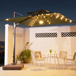 Paraguas de sol contemporáneo para exteriores Paraguas romano resistente a los rayos UV e impermeable con bases para patio, jardín, terraza - Product Image 6