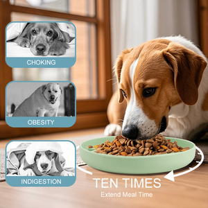 Nieuwe design BPA-vrije siliconen hondenvoederbak voor langzamer voeren, gepersonaliseerd en draagbaar. - Product Image 2