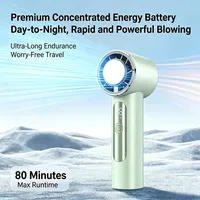 Ventilateur portable sans pales X99 avec batterie 2000 mAh pour utilisation en extérieur, en voiture et à domicile - Refroidissement turbo