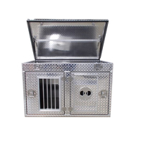 Caisse de transport pour chien en aluminium à double porte, grande taille, pour chasse et transport, pour pick-up - Vente chaude