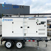 Groupe électrogène diesel triphasé silencieux sur remorque, certifié ISO CE, compatible ODM/OEM, avec ATS automatique, 100kVA 150kVA 200kVA 250kVA