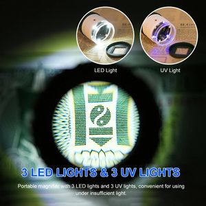 LED Scale 30X Adjustable Magnification Metal Cylinder <b>Mirror</b> with Scale <b>Small</b> Reading <b>Mirror</b> Jewelry - Product Image 6